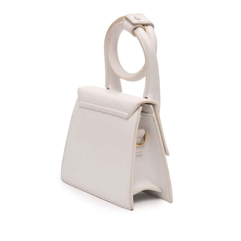 Jacquemus Le Chiquito Noeud White Leather Very good condition - Back View