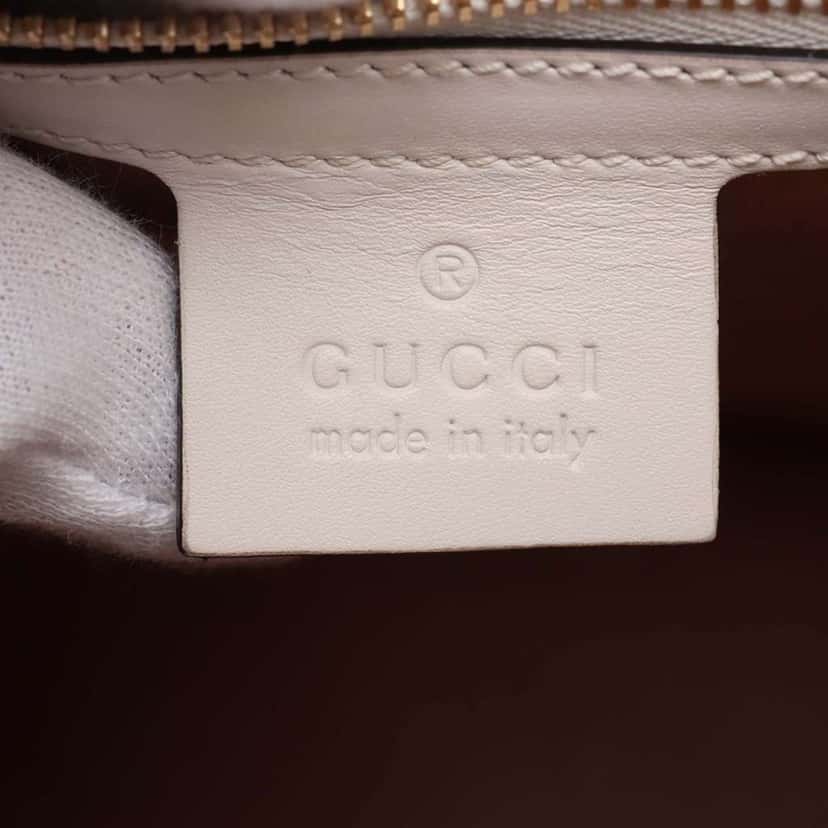 Gucci Medium Leather Sylvie Top Handle Bag White Leather Good condition - Model View