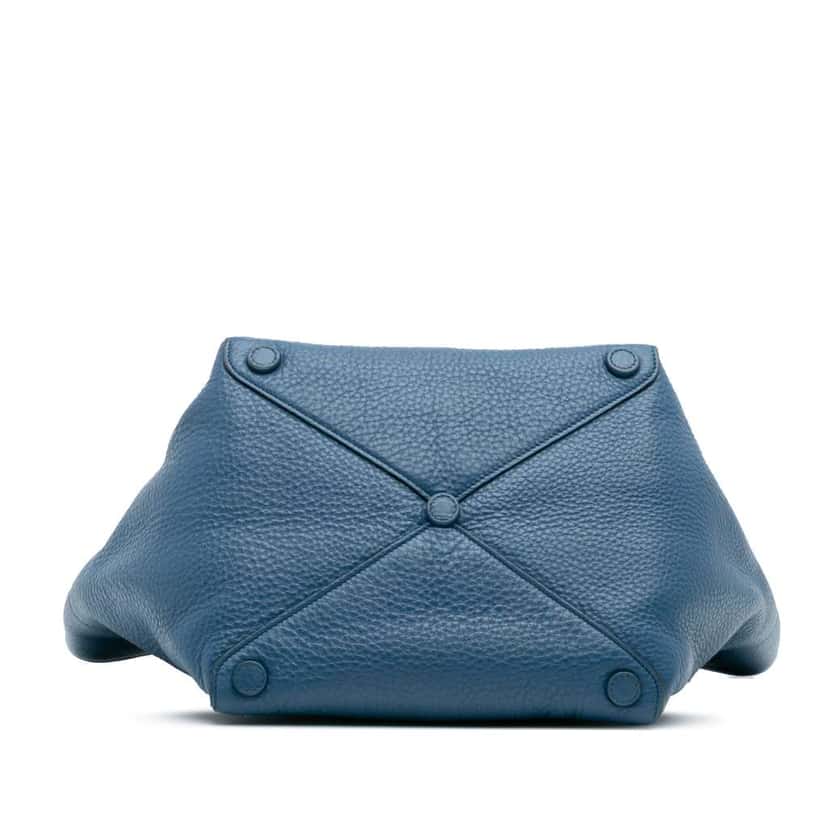 Prada Vitello Daino Tote Blue Leather Good condition - Inside View