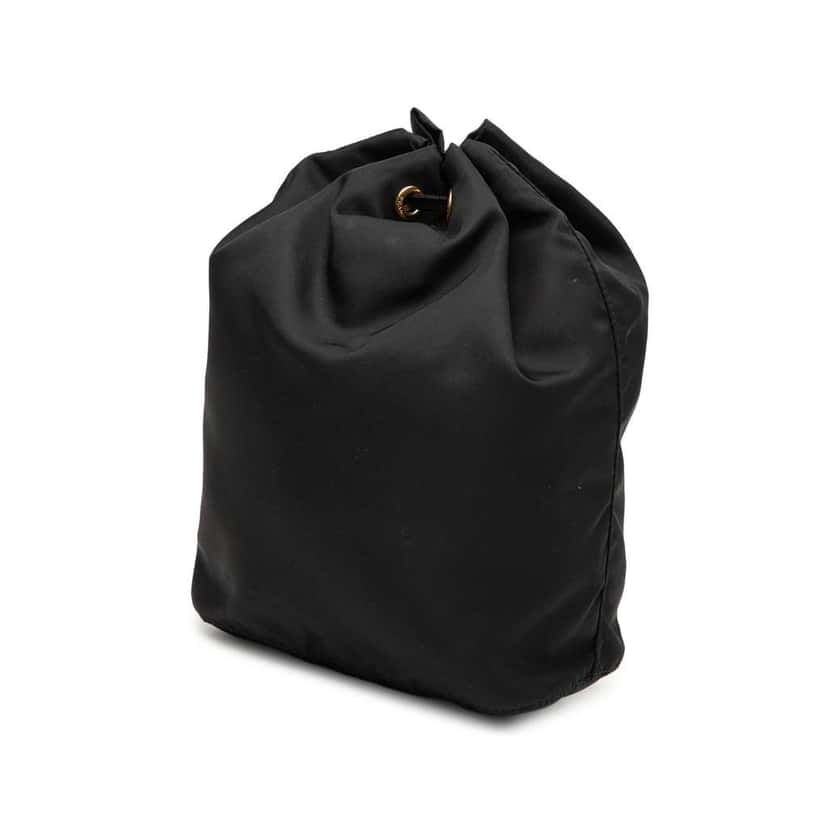 Prada Tessuto Drawstring Pouch Black Good condition - Back View