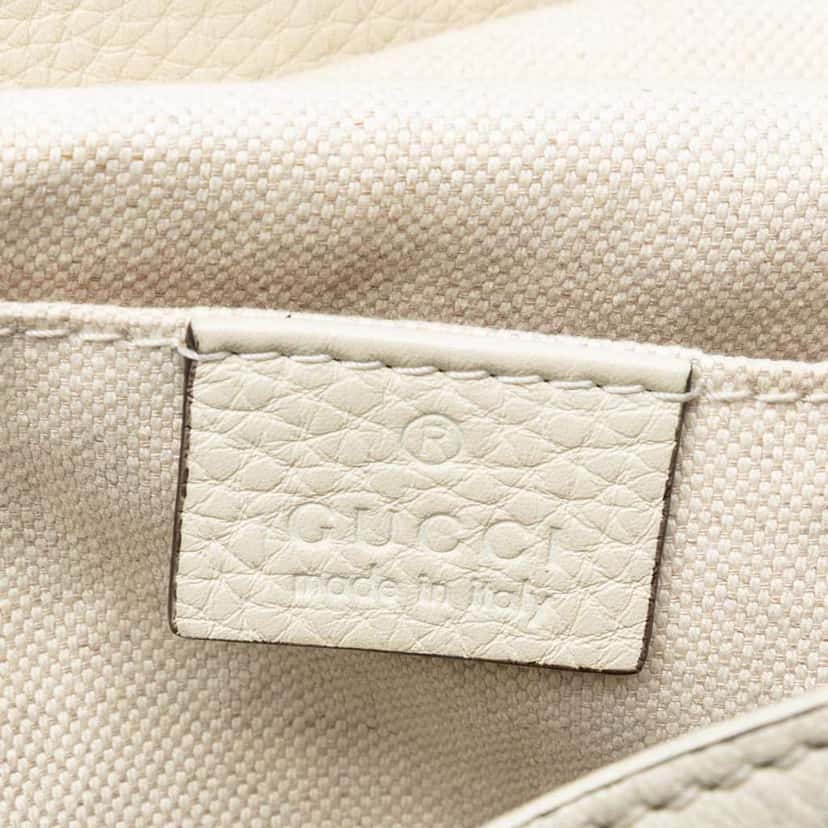 Gucci Leather Bamboo Tassel Backpack White Leather Very good condition - Box View
