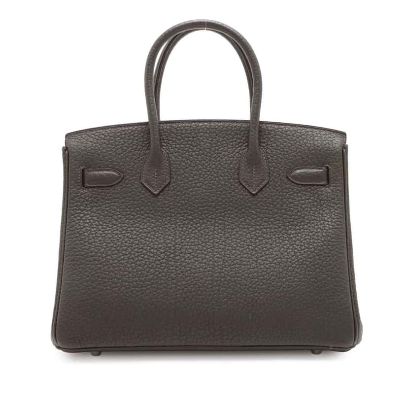 Hermès Limited Edition Fjord Barenia Birkin Club Retourne 30 Green Leather Good condition - Back View