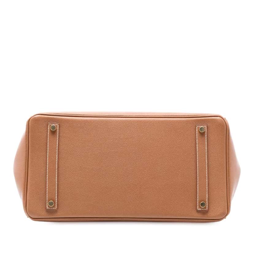 Hermès Courchevel Birkin Retourne 35 Brown Leather Good condition - Inside View