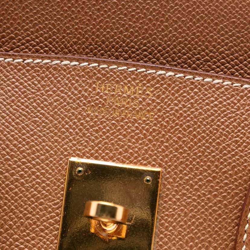 Hermès Courchevel Birkin Retourne 35 Brown Leather Good condition - Box View
