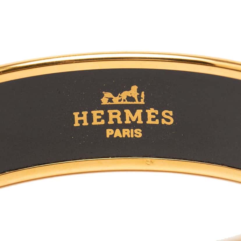 Hermès Wide Liberte Egalite Fraternite Enamel Bangle 70 Red Very good condition - Model View