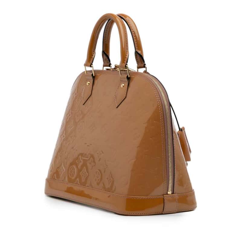 Louis Vuitton Monogram Vernis Alma PM Brown Leather Good condition - Back View