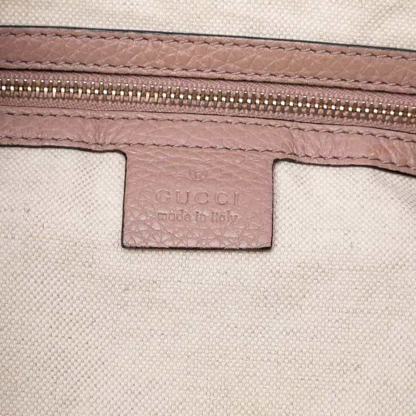 Gucci Tall Leather Bamboo Shopper Tote Pink Leather Very good condition - Box View