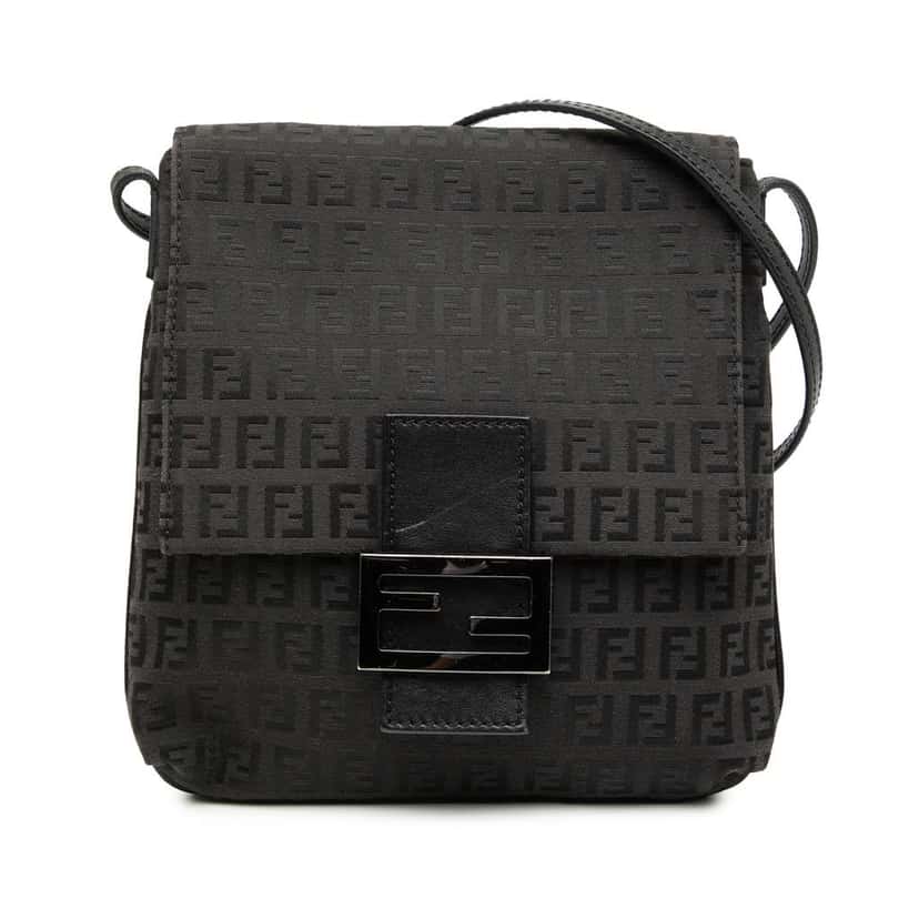 Fendi Zucchino Canvas Crossbody Black Canvas Very good condition - Front View