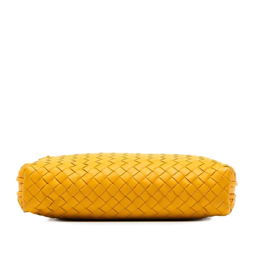 Bottega Veneta Nappa Intrecciato Nodini Crossbody Yellow Leather Good condition - Inside View