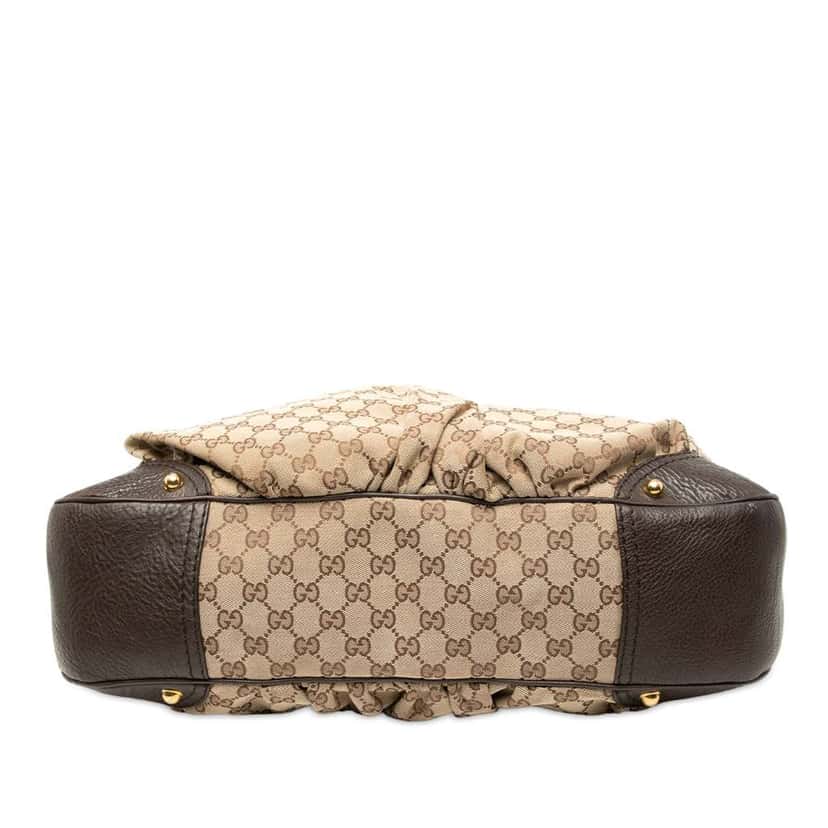 Gucci Large GG Canvas Jockey Hobo Brown Canvas Good condition - Inside View