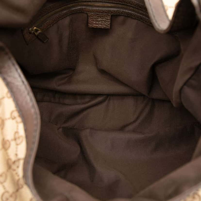 Gucci Large GG Canvas Jockey Hobo Brown Canvas Good condition - Model View