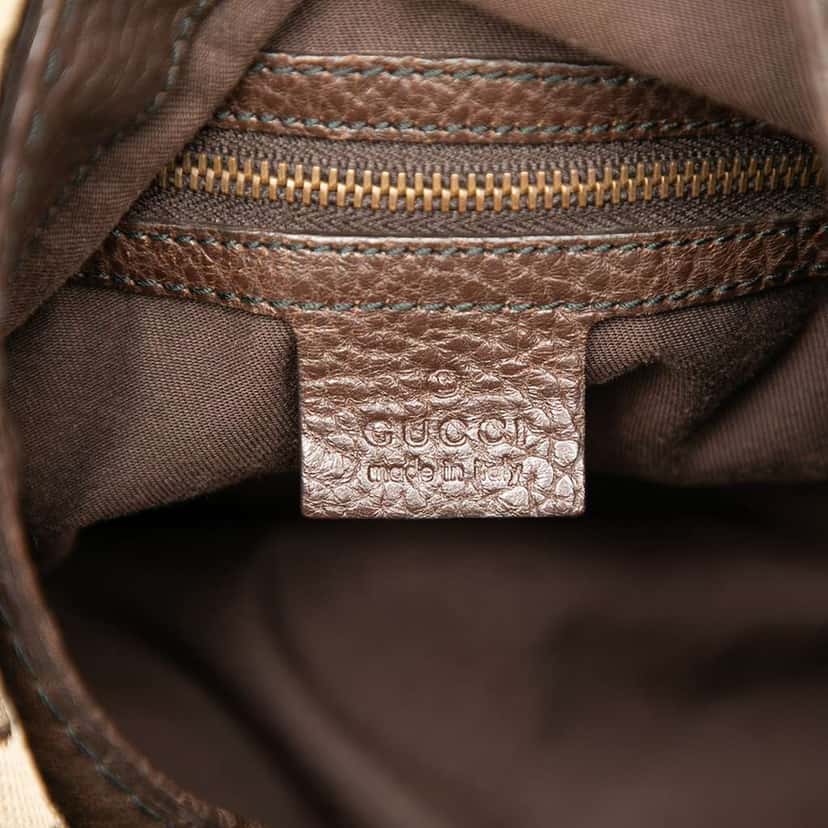 Gucci Large GG Canvas Jockey Hobo Brown Canvas Good condition - Box View
