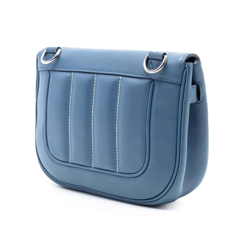 Hermès Swift Berline 28 Blue Leather Good condition - Back View