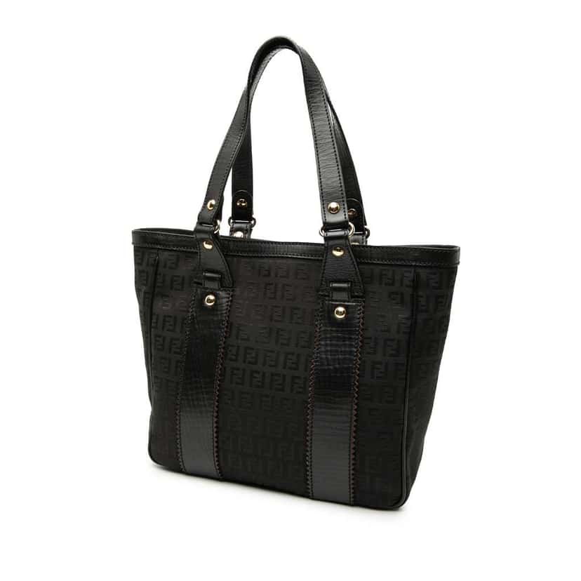 Fendi Zucchino Canvas Tote Black Canvas Very good condition - Back View