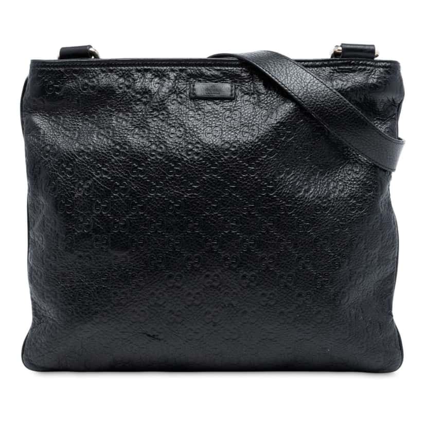 Gucci Guccissima Crossbody Black Leather Good condition - Front View