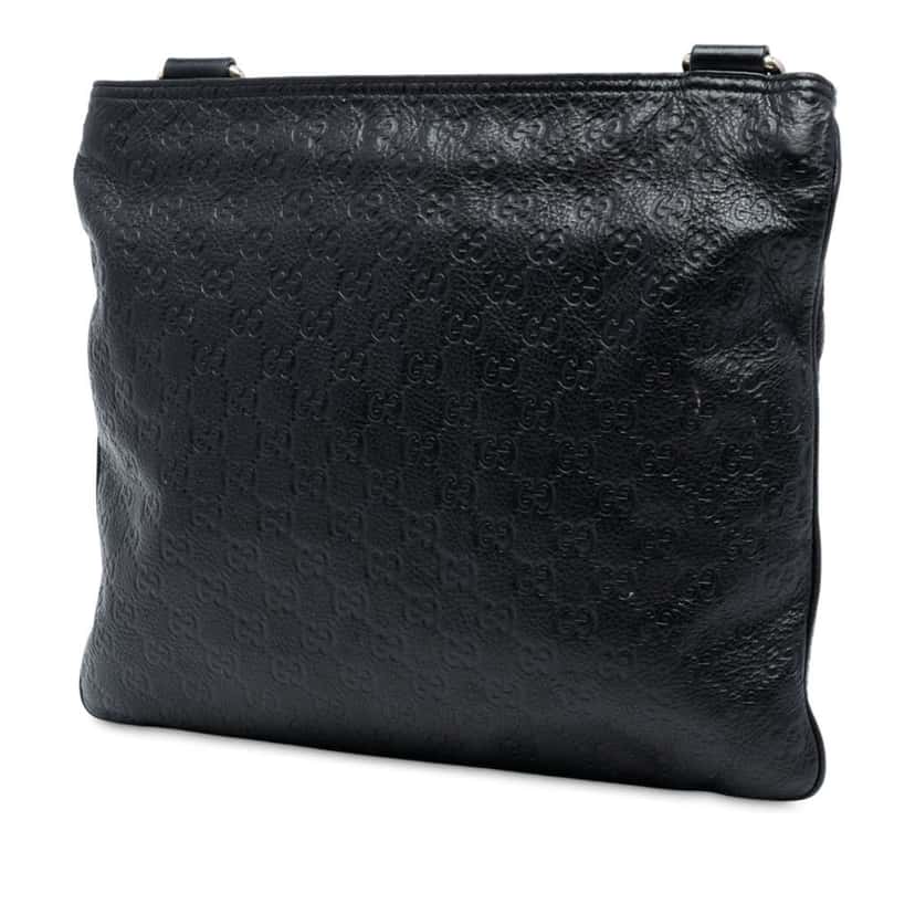 Gucci Guccissima Crossbody Black Leather Good condition - Back View