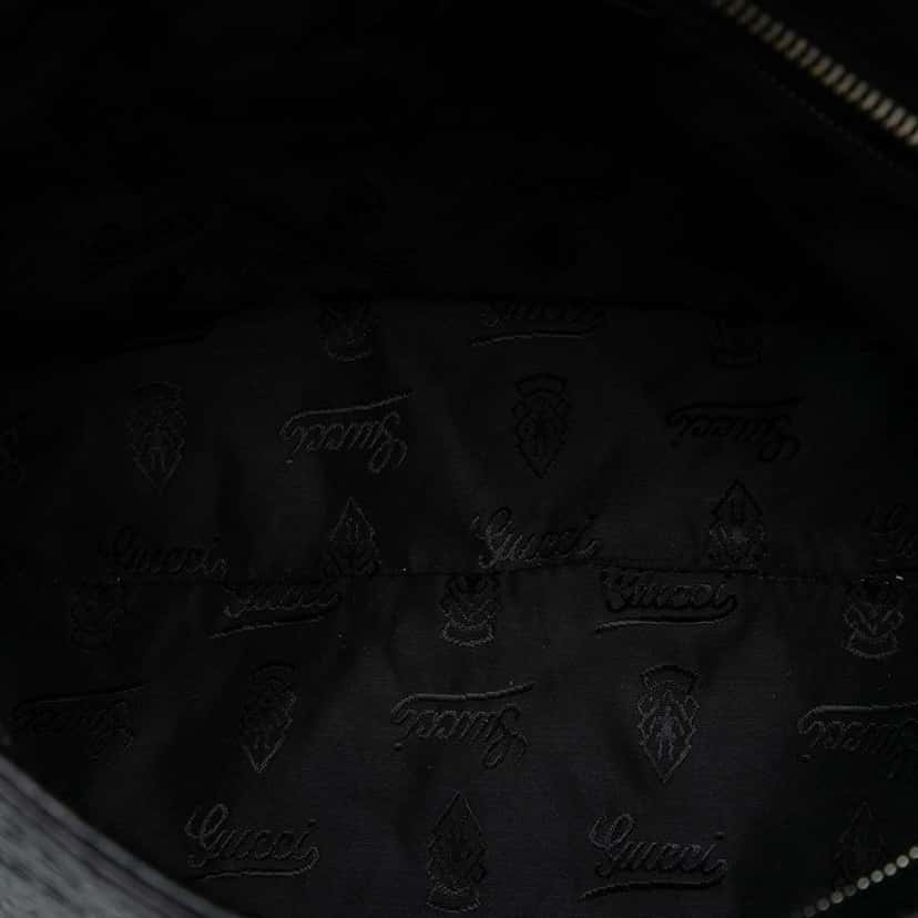 Gucci Guccissima Crossbody Black Leather Good condition - Model View