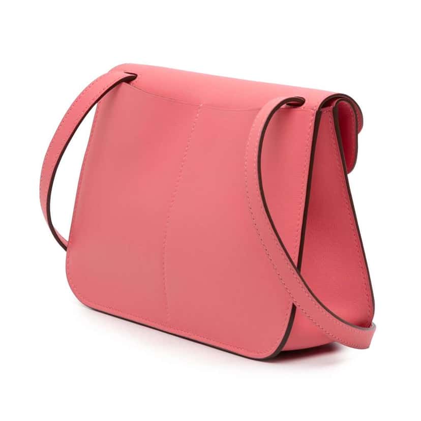 Hermès Mini Swift Halzan 22 Pink Leather Very good condition - Back View