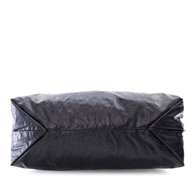 Balenciaga Medium Calfskin Crush Tote Black Leather Good condition - Inside View