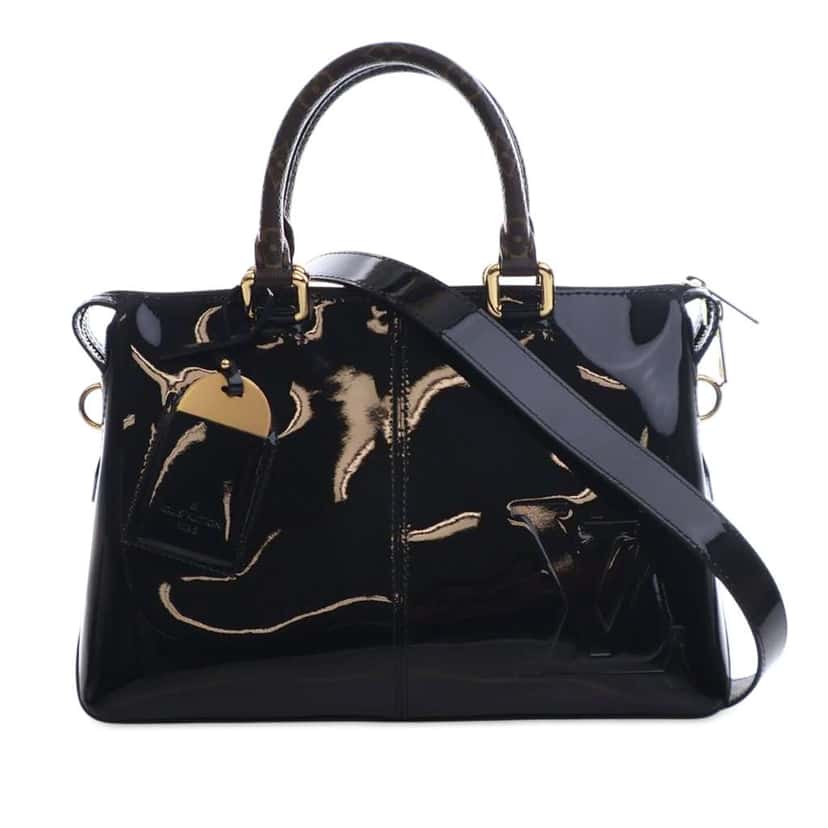 Louis Vuitton Vernis Miroir Tote Black Leather Good condition - Front View