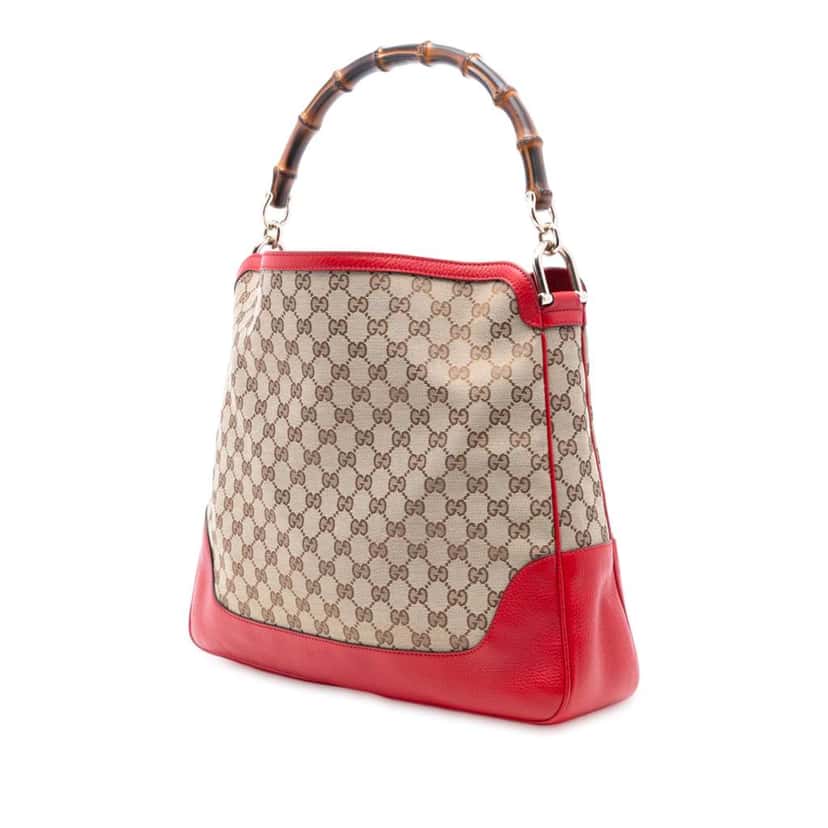 Gucci GG Canvas Bamboo Diana Satchel Brown Canvas Good condition - Back View