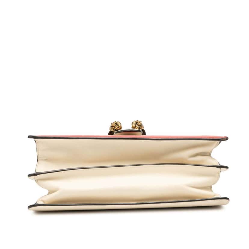 Gucci Medium Leather Bamboo Dionysus Web Satchel White Leather Very good condition - Inside View