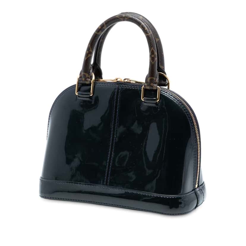 Louis Vuitton Vernis Miroir Alma BB Blue Leather Good condition - Back View