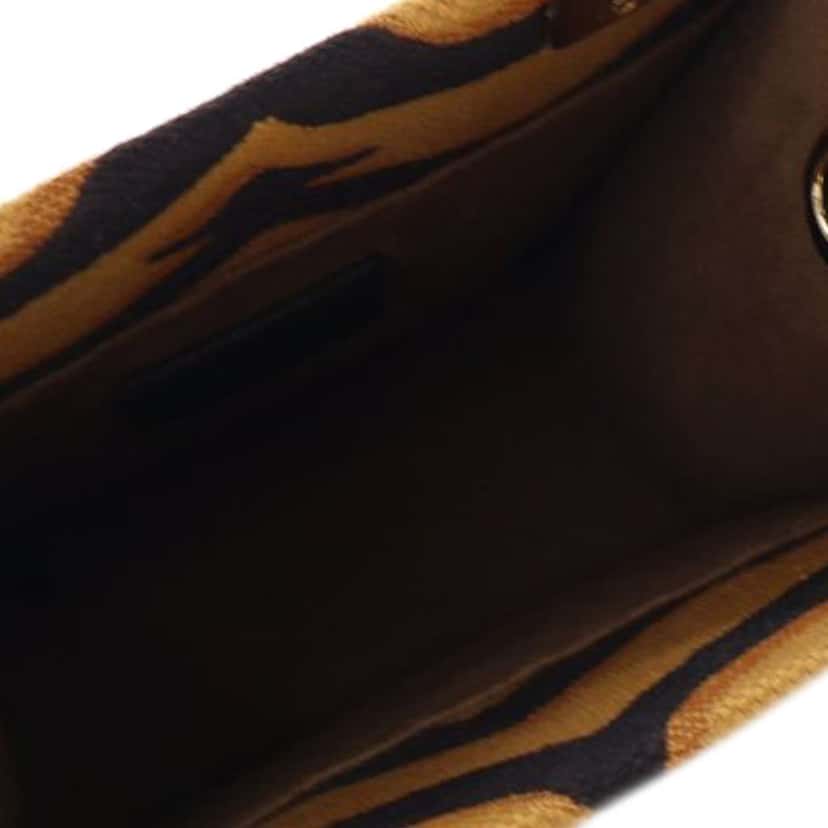 Fendi Mini Embroidered Canvas Zebra Print Sunshine Shopper Tote Brown Canvas Good condition - Box View