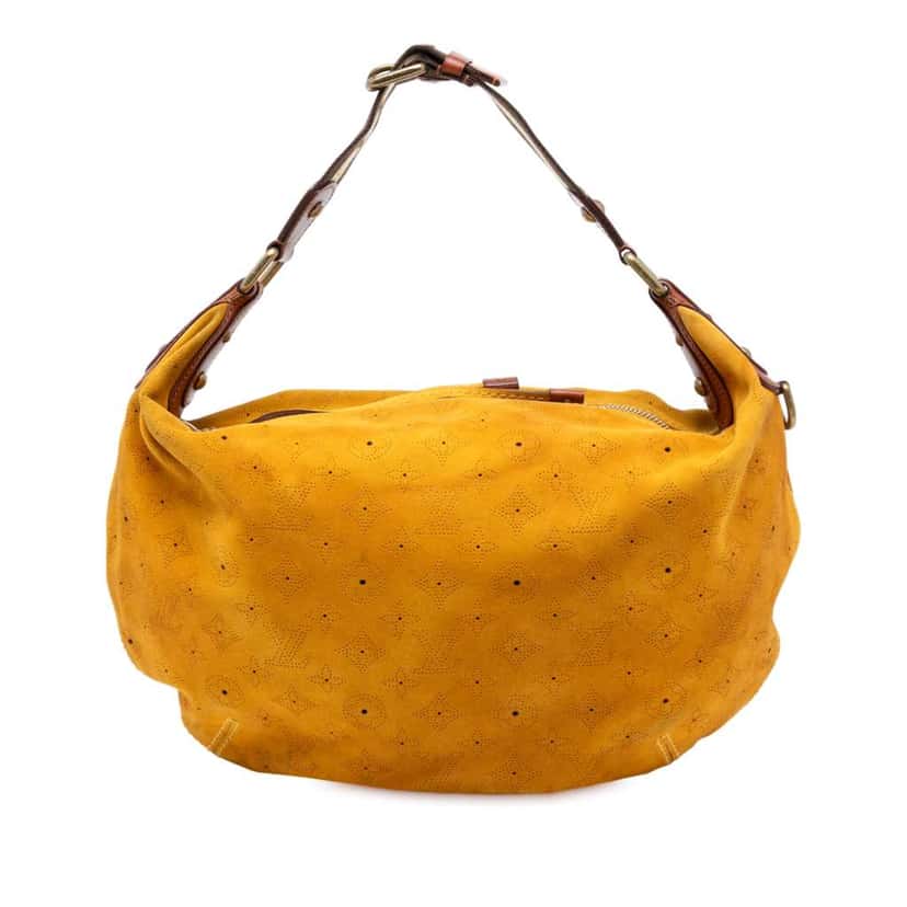 Louis Vuitton Monogram Suede Onatah GM Yellow Leather Very good condition - Front View