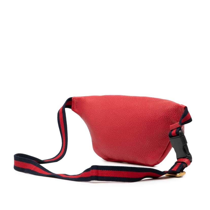 Gucci Small Leather Logo Belt Bag Red Leather Good condition - Back View