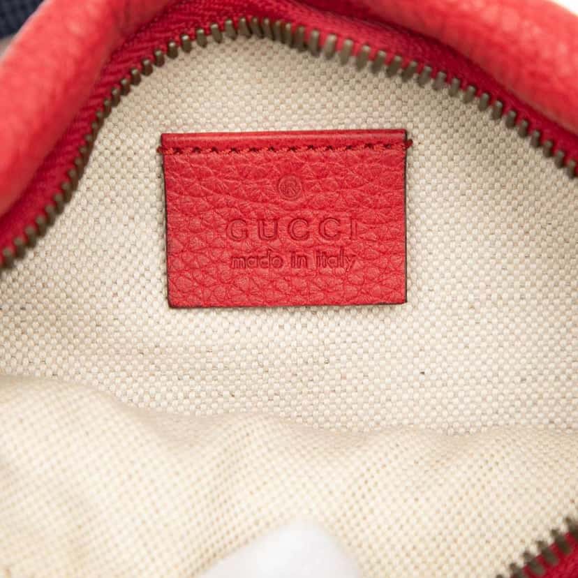 Gucci Small Leather Logo Belt Bag Red Leather Good condition - Box View