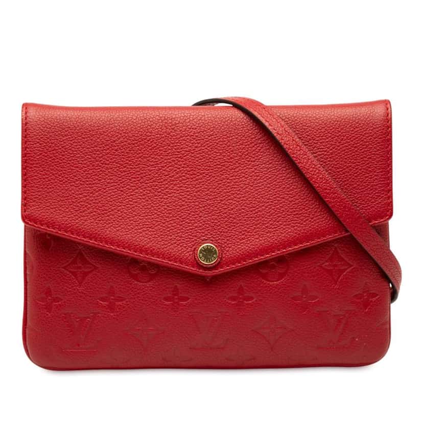 Louis Vuitton Monogram Empreinte Twice Red Leather Very good condition - Front View