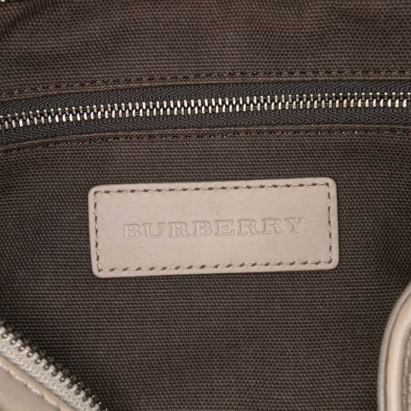 Burberry Smoke Check Coated Canvas Heathcliff Satchel Brown Canvas Good condition - Box View
