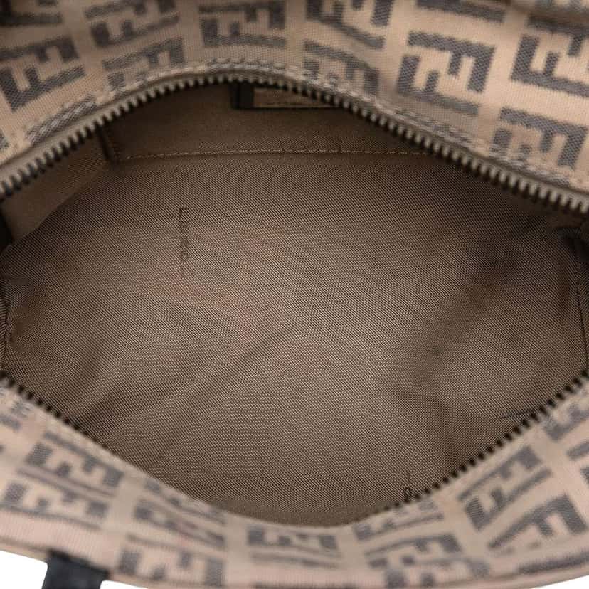 Fendi Mini Zucchino Canvas Handbag Brown Canvas Good condition - Model View