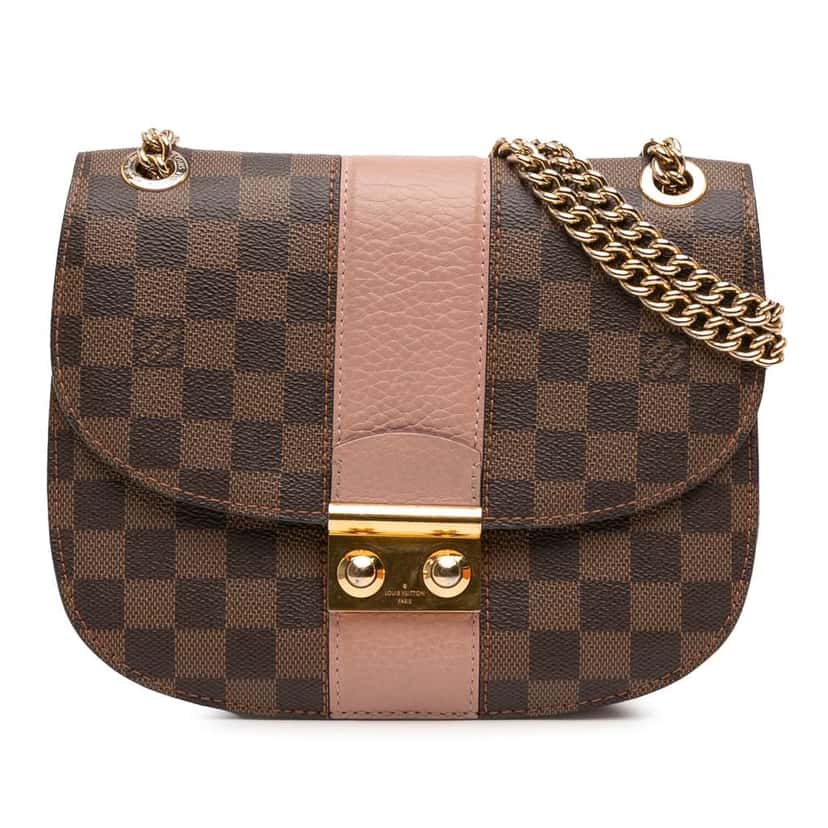 Louis Vuitton Damier Ebene Cuir Taurillon Wight Brown Very good condition - Front View