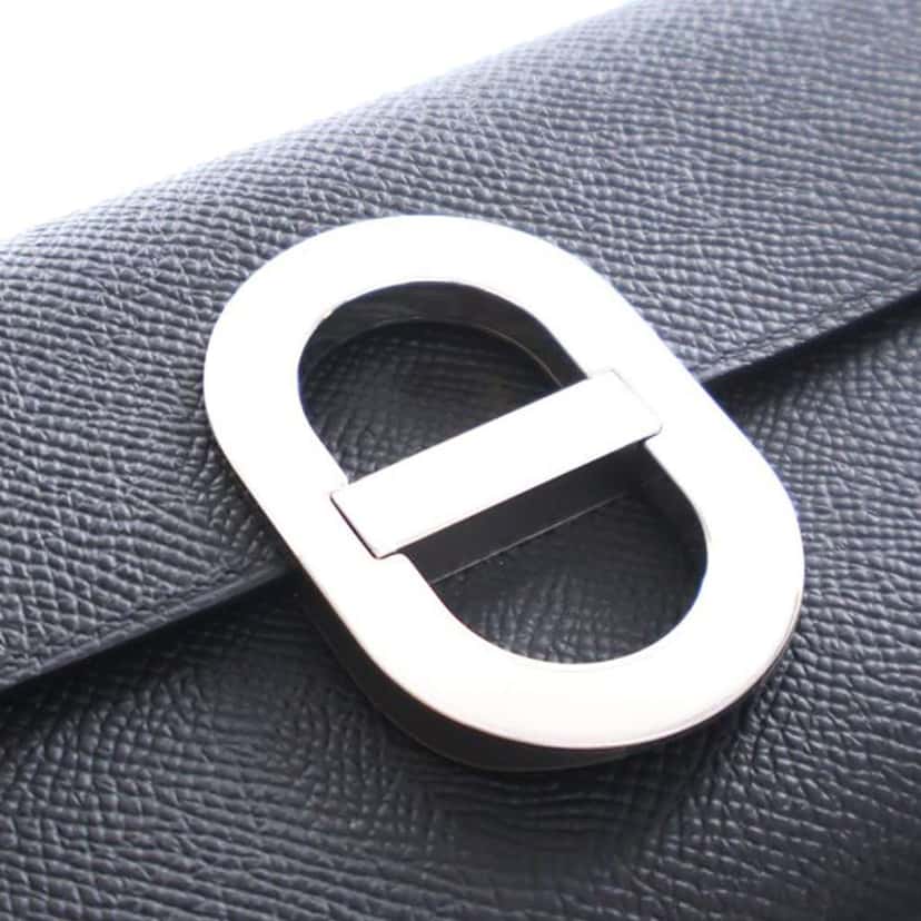 Hermès Epsom Maillon To Go Wallet Black Leather Very good condition - Box View