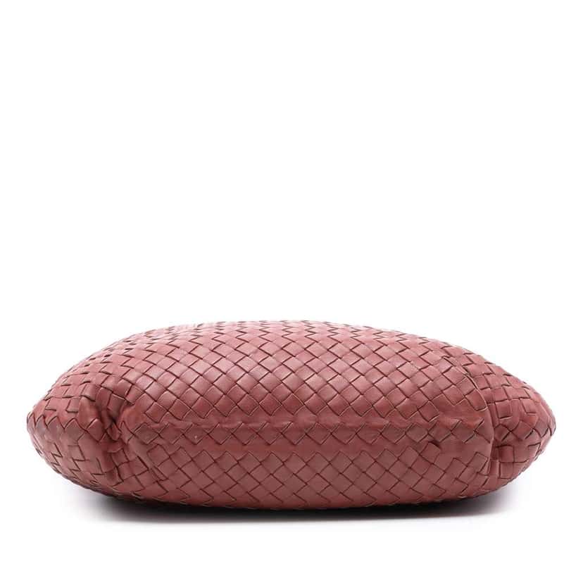 Bottega Veneta Nappa Intrecciato Tote Red Leather Good condition - Inside View