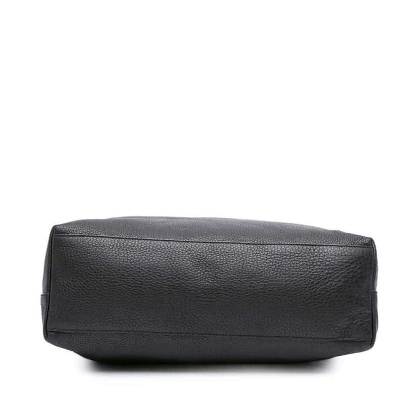 Gucci Pebbled Calfskin Twill Hobo Black Leather Good condition - Inside View