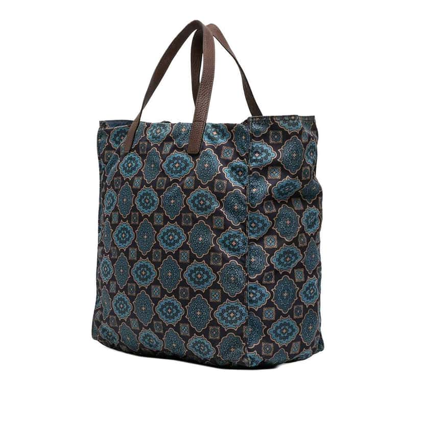 Prada Tessuto Stampato Tote Blue Very good condition - Back View