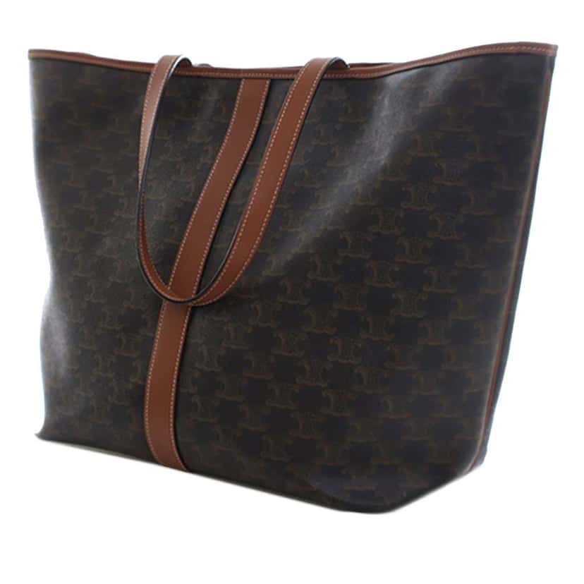 Celine Medium Triomphe Coated Canvas Cabas Tote Brown Canvas Good condition - Back View