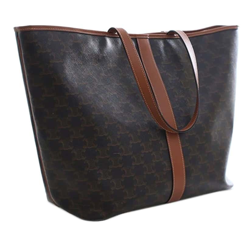 Celine Medium Triomphe Coated Canvas Cabas Tote Brown Canvas Good condition - Inside View