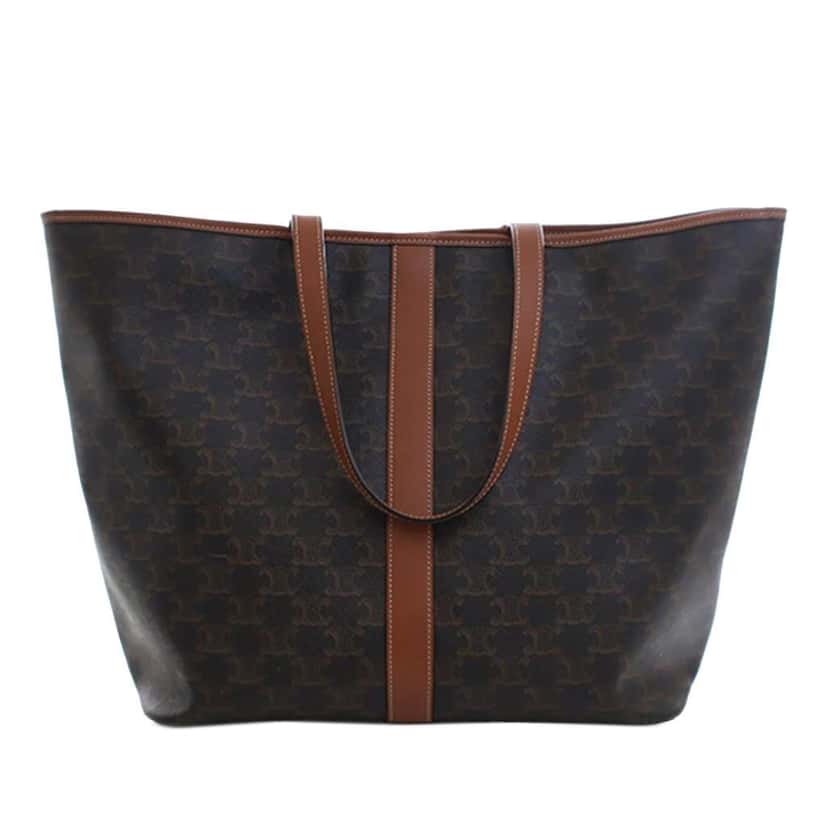 Celine Medium Triomphe Coated Canvas Cabas Tote Brown Canvas Good condition - Model View