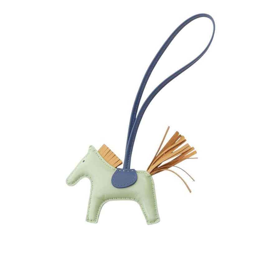 Hermès Milo Lambskin GriGri Rodeo Bag Charm PM Green Leather Very good condition - Front View