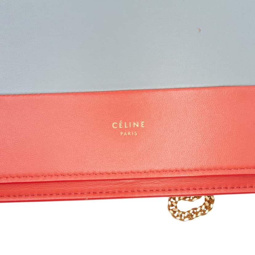 Celine Leather Frame Wallet on Chain Red Leather Very good condition - Box View