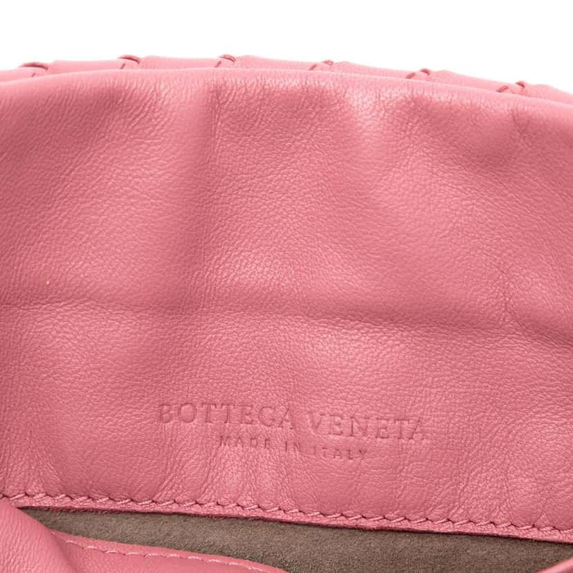 Bottega Veneta Mini Nappa Intrecciato Expandable Chain Crossbody Pink Leather Good condition - Box View