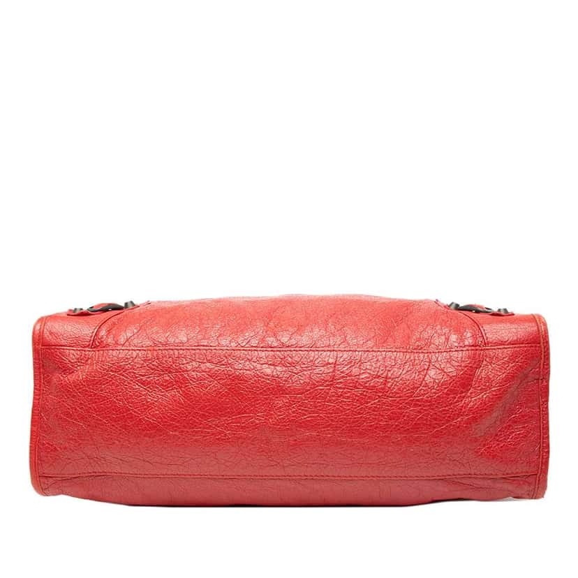 Balenciaga Lambskin Motocross Classic City Satchel Red Leather Good condition - Inside View