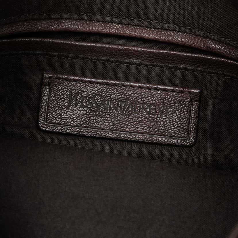 Saint Laurent Medium Leather Cabas Chyc Crossbody Brown Leather Good condition - Box View