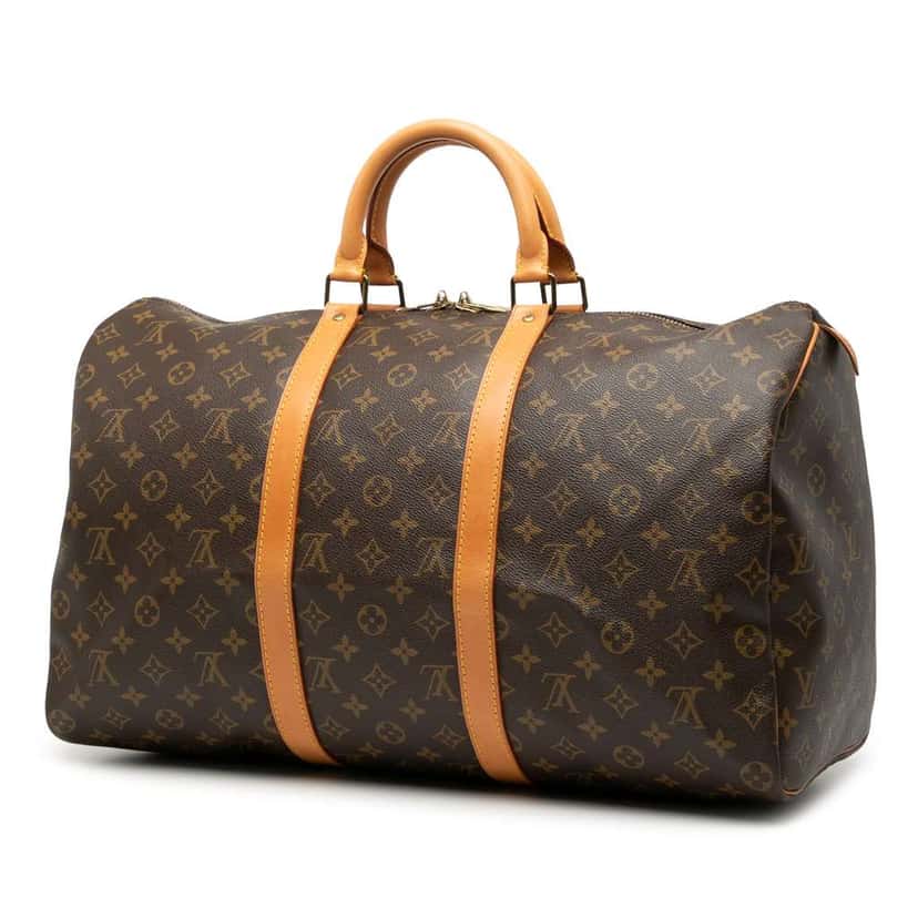 Louis Vuitton Monogram Keepall 50 Brown Good condition - Back View