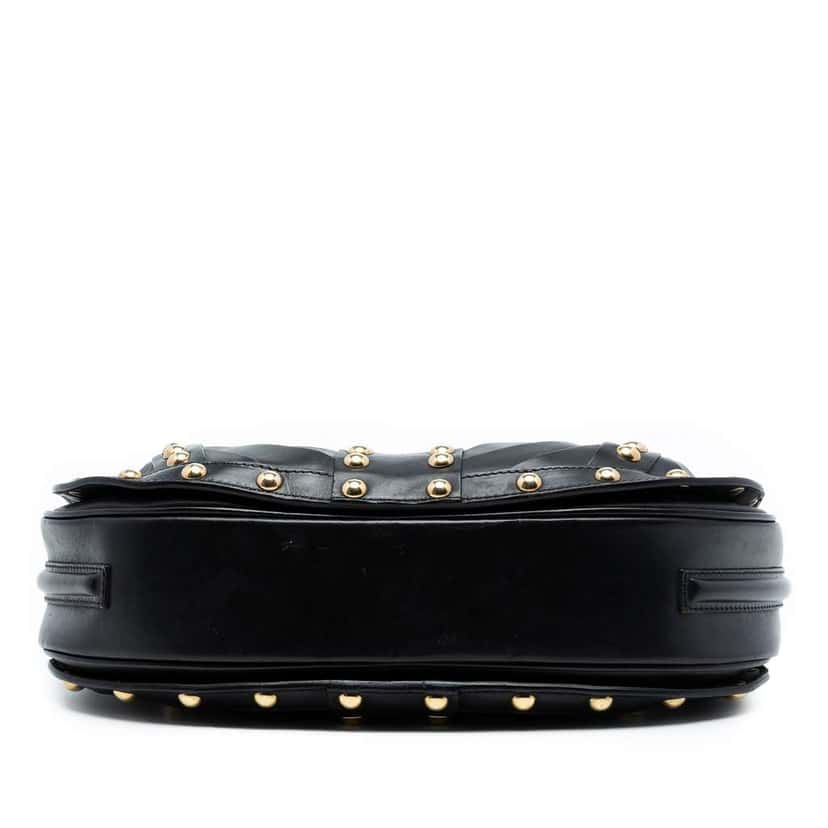 Burberry Studded Leather Shoulder Bag Black Leather Good condition - Inside View