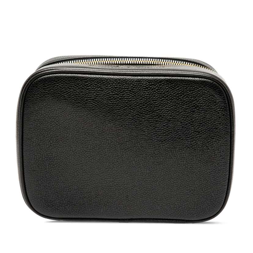 Chanel CC Caviar Vanity Bag Black Leather Good condition - Inside View